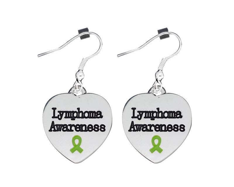 Lymphoma Awareness Heart Earrings - Fundraising For A Cause