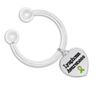 Load image into Gallery viewer, Lymphoma Awareness Heart Key Chains - Fundraising For A Cause