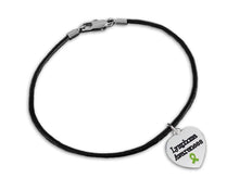 Load image into Gallery viewer, Lymphoma Awareness Heart Leather Cord Bracelets - Fundraising For A Cause