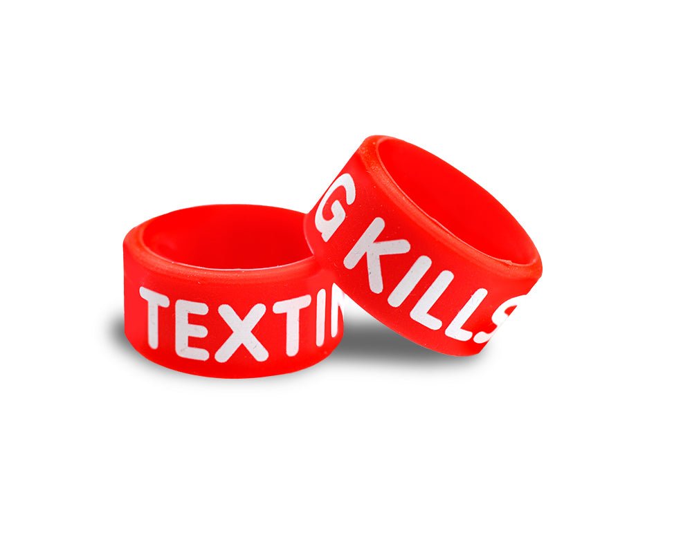 Medium Texting Kills Silicone Ring - Fundraising For A Cause