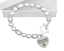 Load image into Gallery viewer, Mental Health Awareness Heart Charm Beaded Bracelets - Fundraising For A Cause