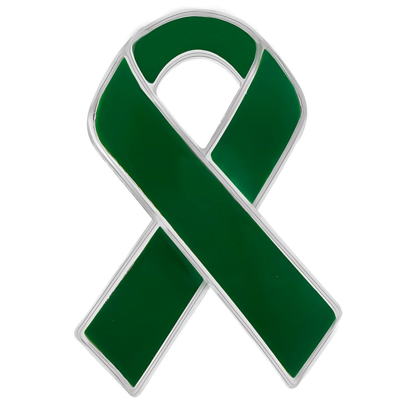 Mental Health Green Ribbon Awareness Pins - Fundraising For A Cause
