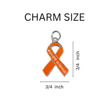 Load image into Gallery viewer, Multiple Sclerosis Orange Ribbon Hanging Charms - Fundraising For A Cause
