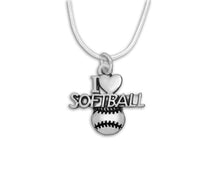 Load image into Gallery viewer, I Love Softball Necklaces - Fundraising For A Cause
