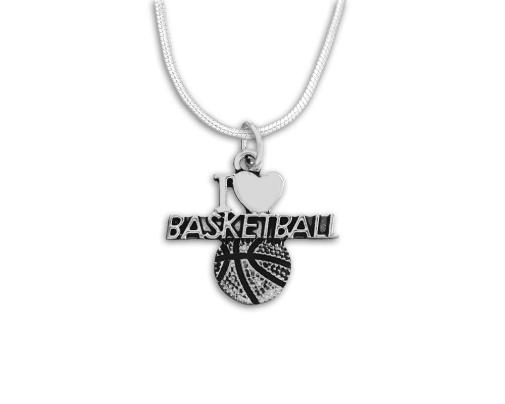 I Love Basketball Charm Necklaces - Fundraising For A Cause