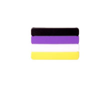Load image into Gallery viewer, Nonbinary Striped Flag Silicone Pins - Fundraising For A Cause