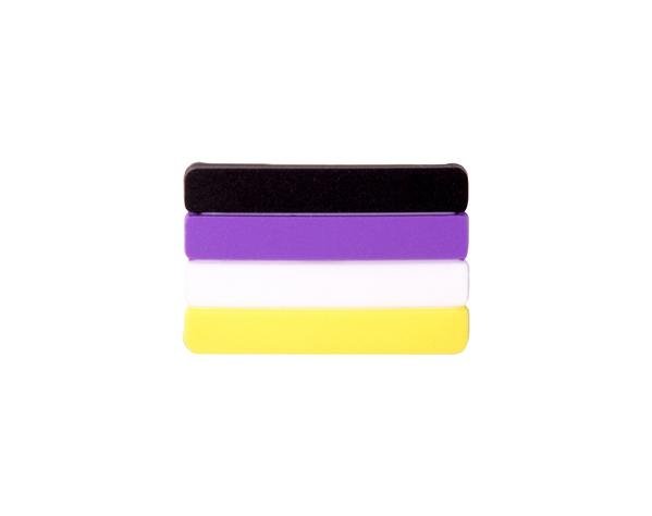 Nonbinary Striped Flag Silicone Pins - Fundraising For A Cause