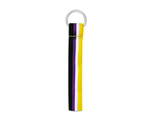 Load image into Gallery viewer, Nonbinary Flag Lanyard Style Keychains - Fundraising For A Cause