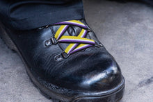 Load image into Gallery viewer, Nonbinary Flag Striped Shoelaces - Fundraising For A Cause
