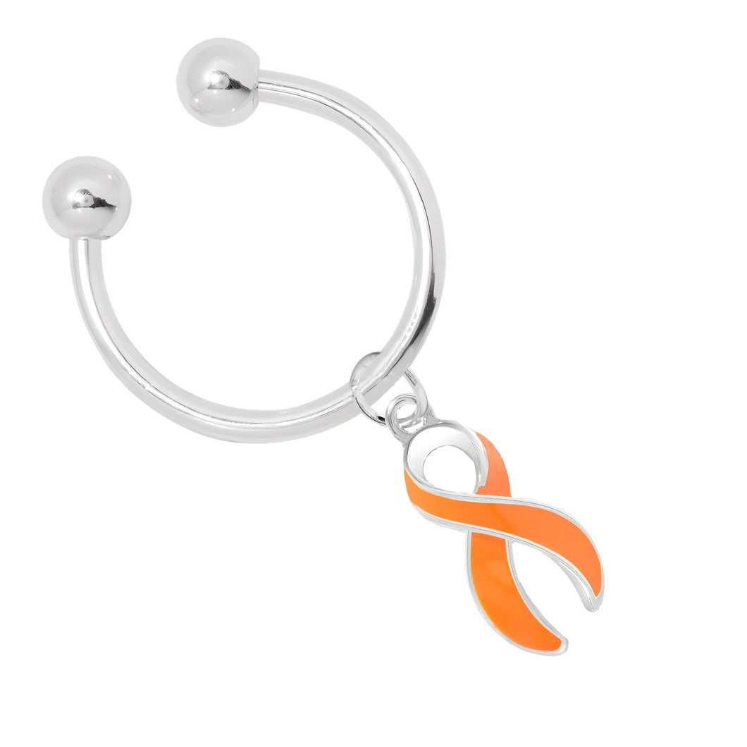 Orange Ribbon Horseshoe Key Chains - Fundraising For A Cause