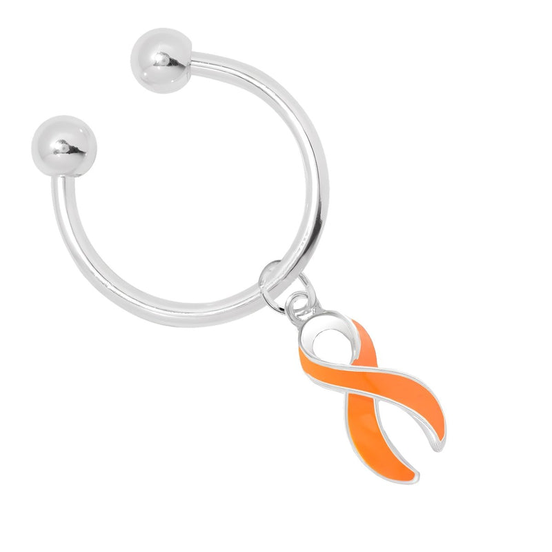 Orange Ribbon Horseshoe Key Chains - Fundraising For A Cause
