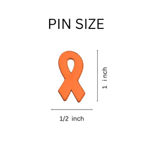 Orange Silicone Ribbon Pins - Fundraising For A Cause