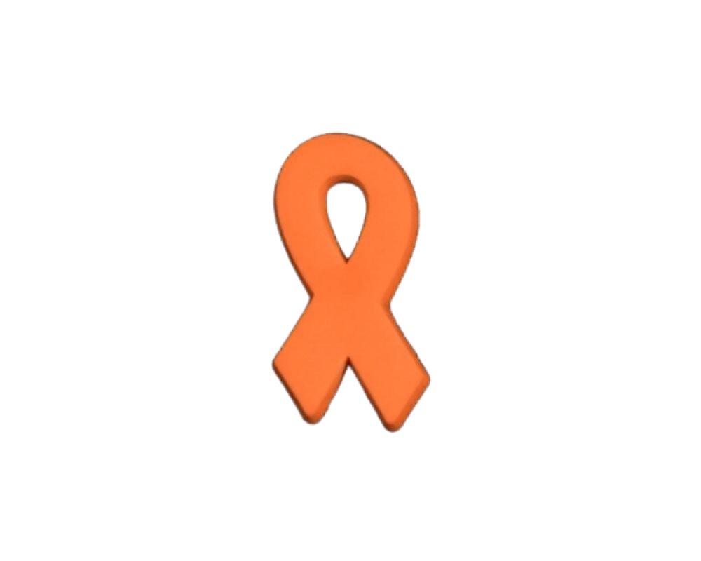 Orange Silicone Ribbon Pins - Fundraising For A Cause