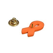Load image into Gallery viewer, Orange Silicone Ribbon Pins - Fundraising For A Cause