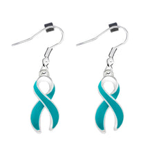 Load image into Gallery viewer, Ovarian Cancer Ribbon Hanging Earrings - Fundraising For A Cause