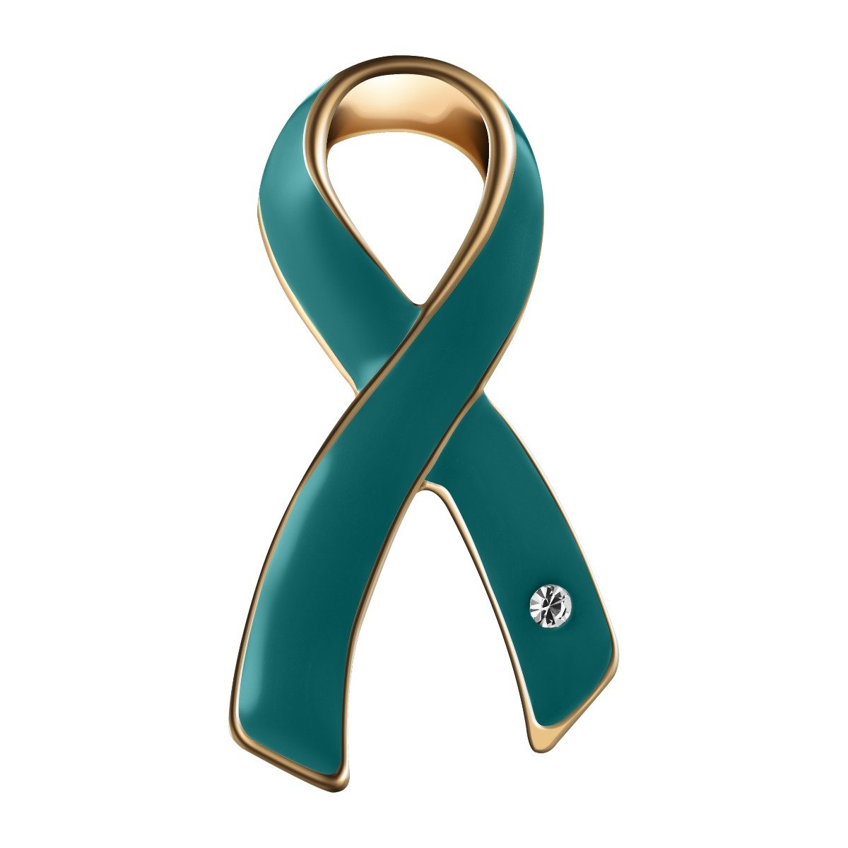 Large Teal Ribbon Pins - Fundraising For A Cause