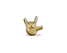 Load image into Gallery viewer, Gold Deaf Awareness Tac Pins - Fundraising For A Cause