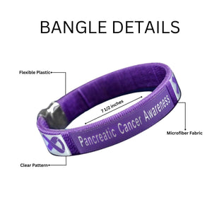 Pancreatic Cancer Awareness Bangle Bracelets - Fundraising For A Cause
