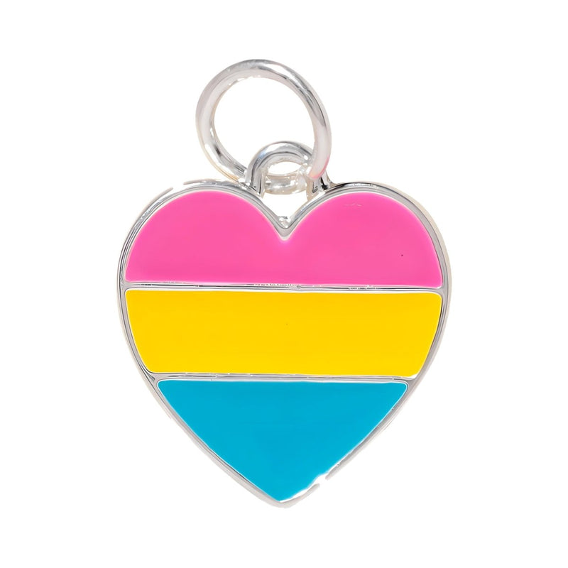 Pansexual Flag Heart Charms - Fundraising For A Cause