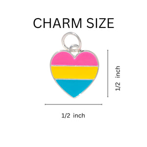 Pansexual Flag Heart Charms - Fundraising For A Cause