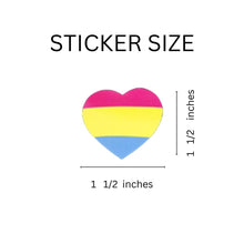 Load image into Gallery viewer, Pansexual Flag Heart Stickers (250 per Roll) - Fundraising For A Cause