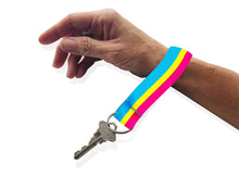 Load image into Gallery viewer, Pansexual Flag Lanyard Style Keychains - Fundraising For A Cause