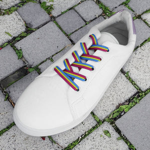 Pansexual Flag Striped Shoe Laces - Fundraising For A Cause