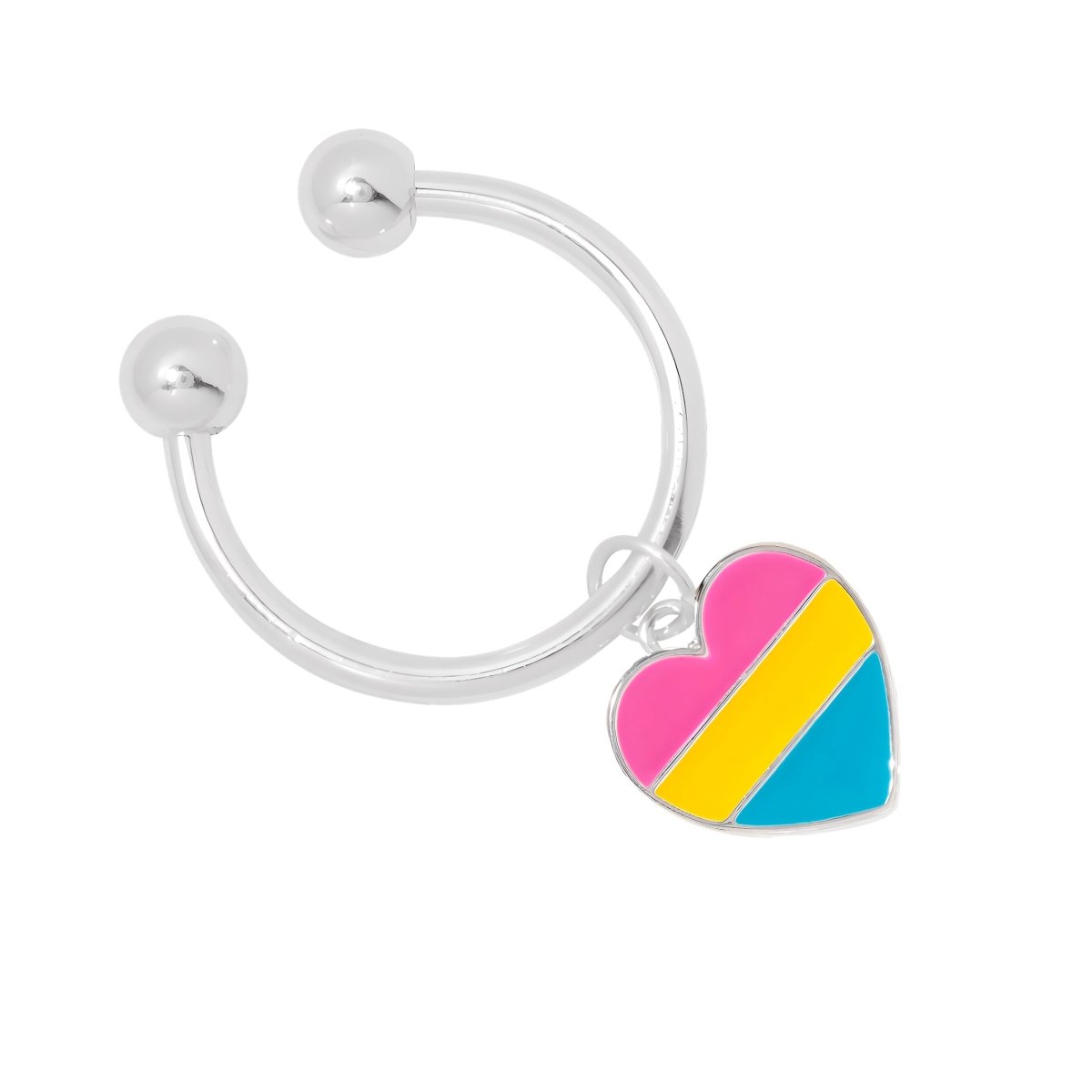 Pansexual Heart Pride Key Chains - Fundraising For A Cause