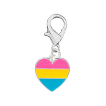 Load image into Gallery viewer, Pansexual LGBTQ Pride Heart Hanging Charms - Fundraising For A Cause