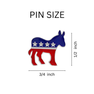 Patriotic Democratic Donkey Pins - Fundraising For A Cause