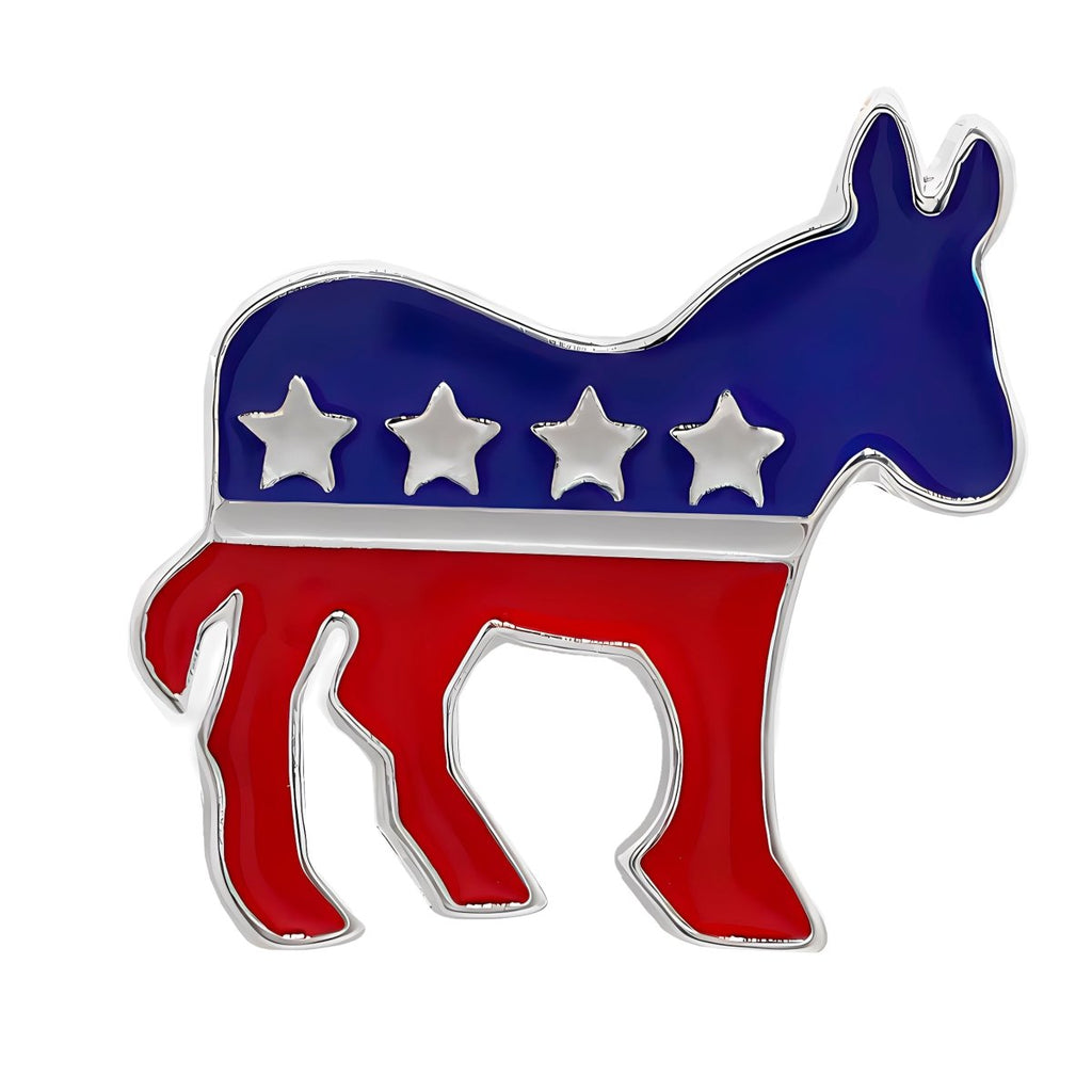 Patriotic Democratic Donkey Pins - Fundraising For A Cause