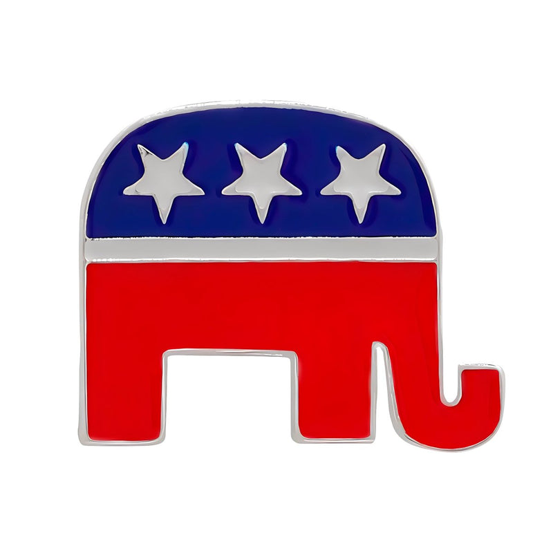 Patriotic Republican Elephant Pins - Fundraising For A Cause