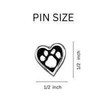 Load image into Gallery viewer, Paw Print Heart Tac Pins - Fundraising For A Cause