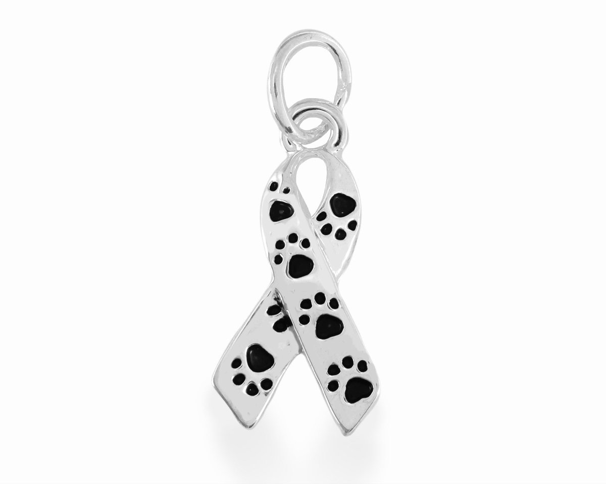 Paw Print Ribbon Charms - Fundraising For A Cause