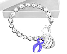 Load image into Gallery viewer, Periwinkle Ribbon Love You To The Moon Awareness Beaded Bracelets - Fundraising For A Cause