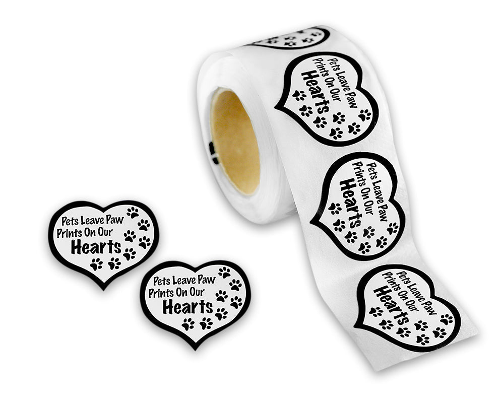 Pets Leave Paw Prints on Our Hearts Stickers - Fundraising For A Cause