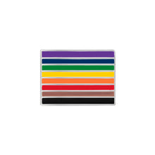 Load image into Gallery viewer, Philadelphia 8 Stripe Pride Rainbow Rectangle Pins - Fundraising For A Cause