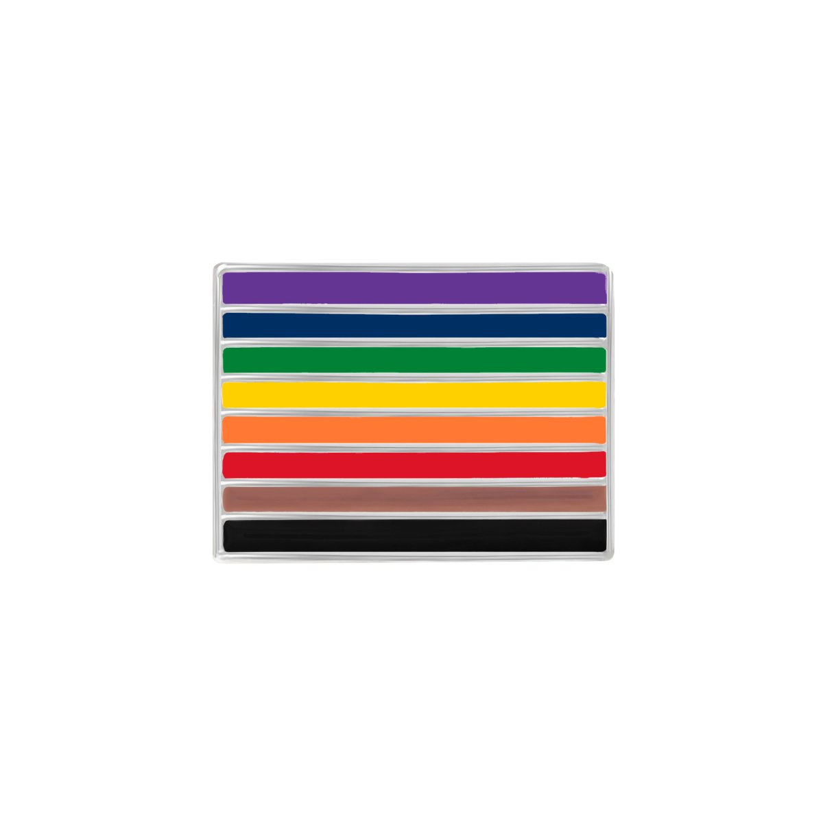 Philadelphia 8 Stripe Pride Rainbow Rectangle Pins - Fundraising For A Cause