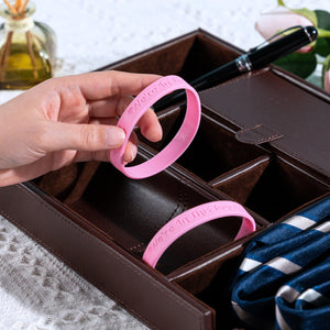 Pink Breast Cancer We're In This Together Silicone Bracelet Wristbands - Fundraising For A Cause