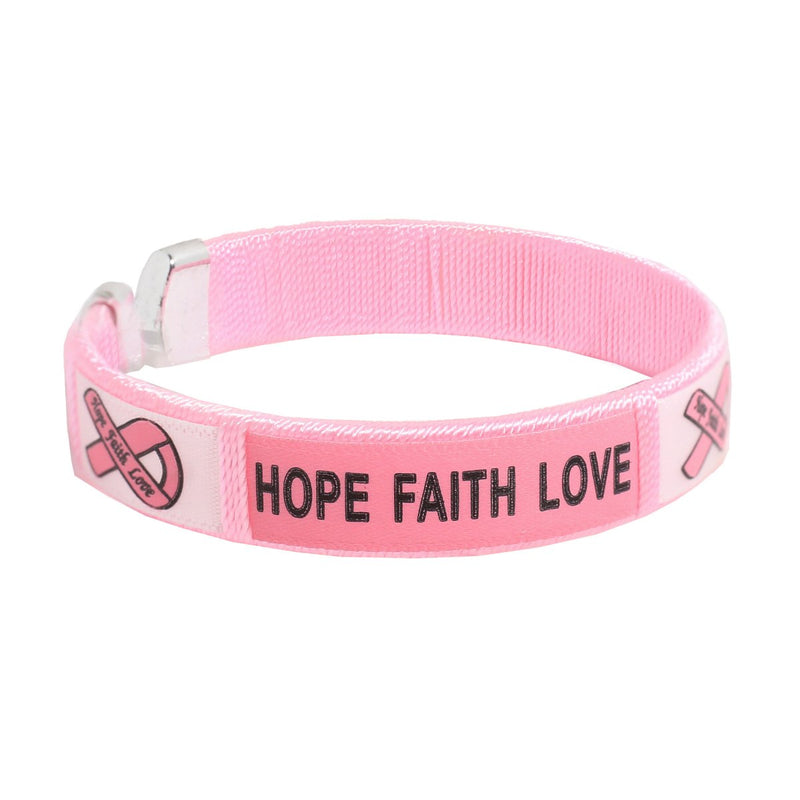 Pink Ribbon Awareness Bangle Bracelets - Fundraising For A Cause