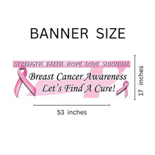Load image into Gallery viewer, Pink Ribbon Awareness Banner - Fundraising For A Cause