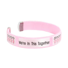 Load image into Gallery viewer, Pink Ribbon Bracelet Bangle Wristbands - Fundraising For A Cause