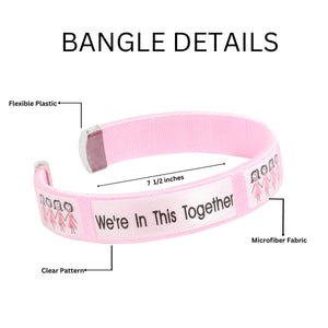 Pink Ribbon Bracelet Bangle Wristbands - Fundraising For A Cause