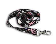 Load image into Gallery viewer, Pink Ribbon Breast Cancer Awareness Lanyards - Fundraising For A Cause