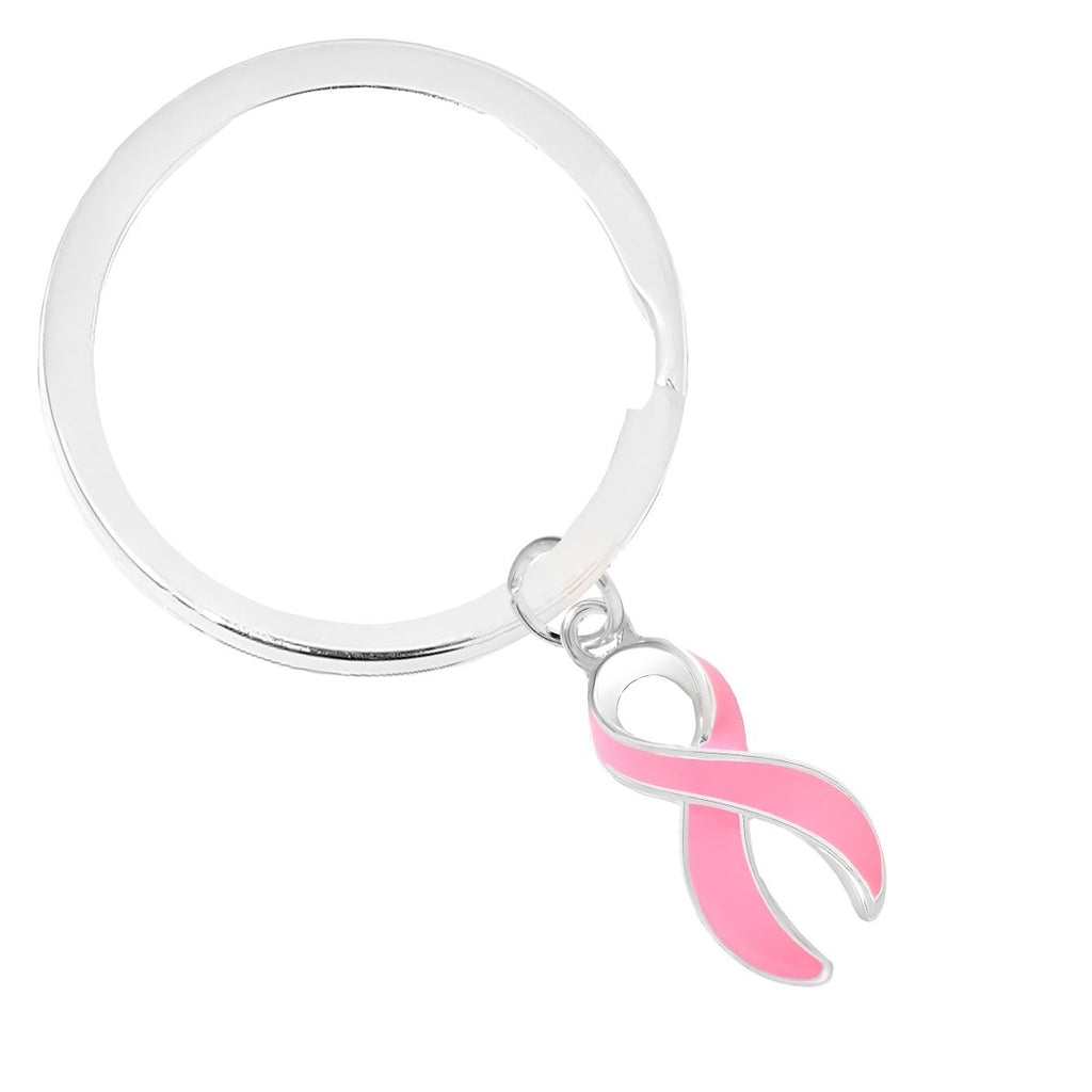 Pink Ribbon Split Style Key Chains - Fundraising For A Cause