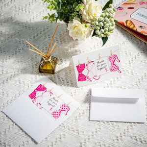 Pink Ribbon Thanks For Your Support Cards - Fundraising For A Cause
