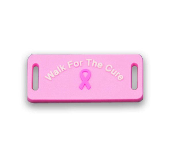 Pink Ribbon Walk For The Cure Shoe Lace Charms - Fundraising For A Cause