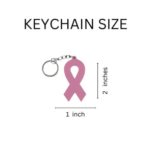 Pink Silicone Ribbon Keychains - Fundraising For A Cause