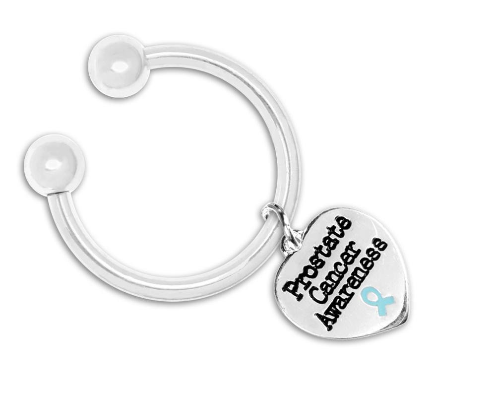 Prostate Cancer Awareness Heart Key Chains - Fundraising For A Cause