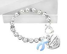 Load image into Gallery viewer, Prostate Cancer Ribbon Charm Bracelets - Fundraising For A Cause